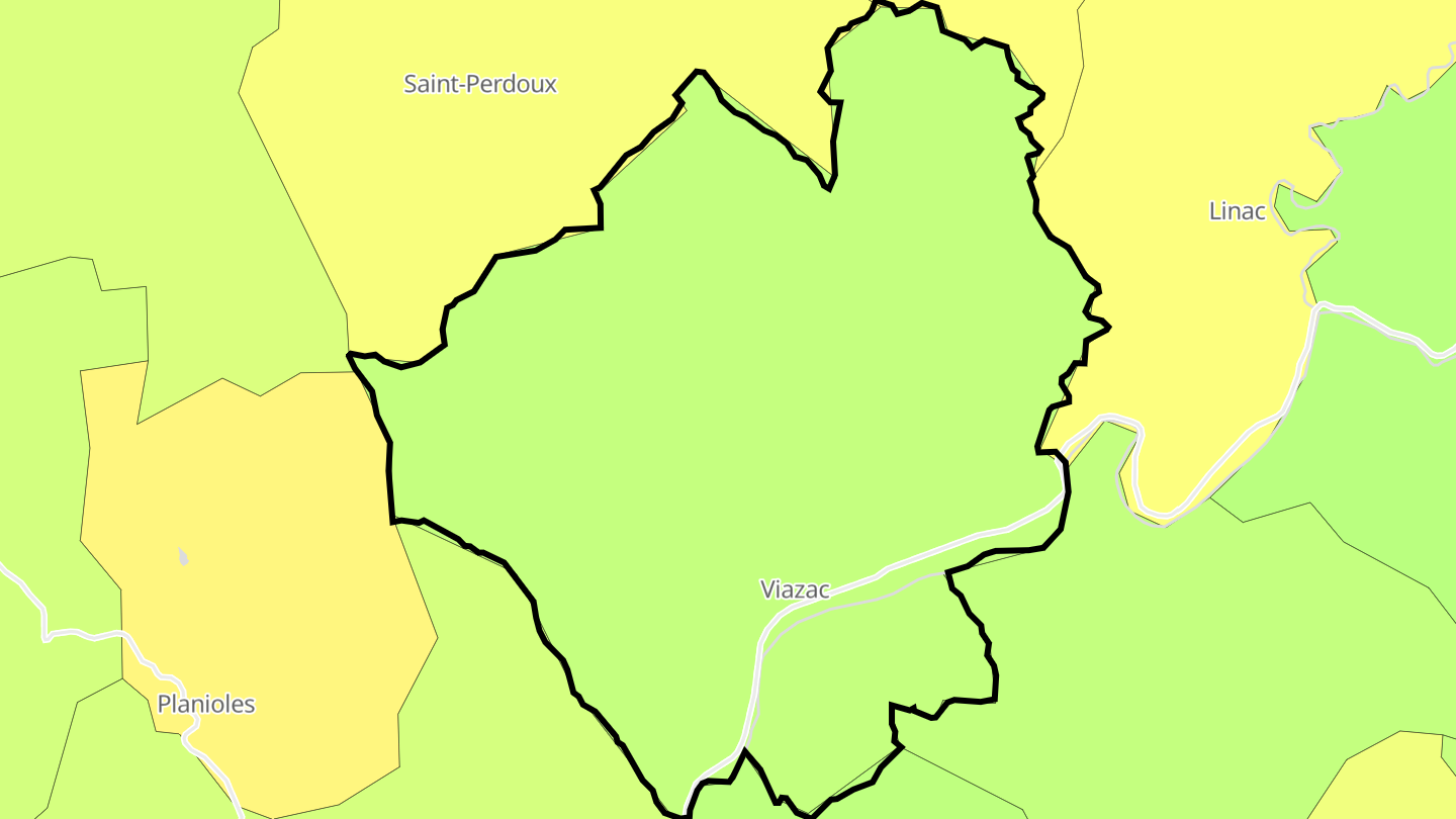 Carte des prix de l'immobilier Viazac