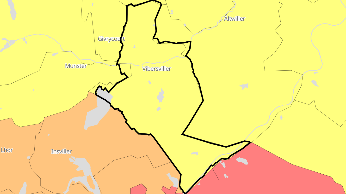 Carte des prix de l'immobilier Vibersviller