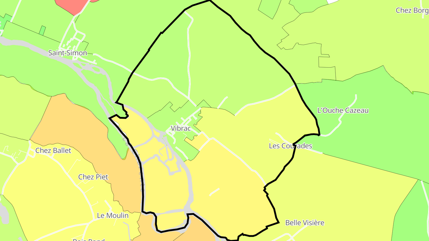 Carte des prix de l'immobilier Vibrac