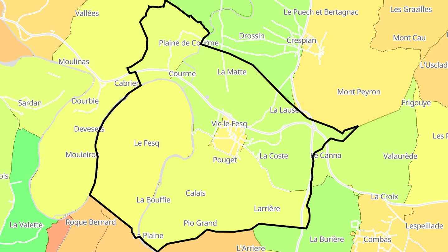 Carte des prix de l'immobilier Vic-le-Fesq