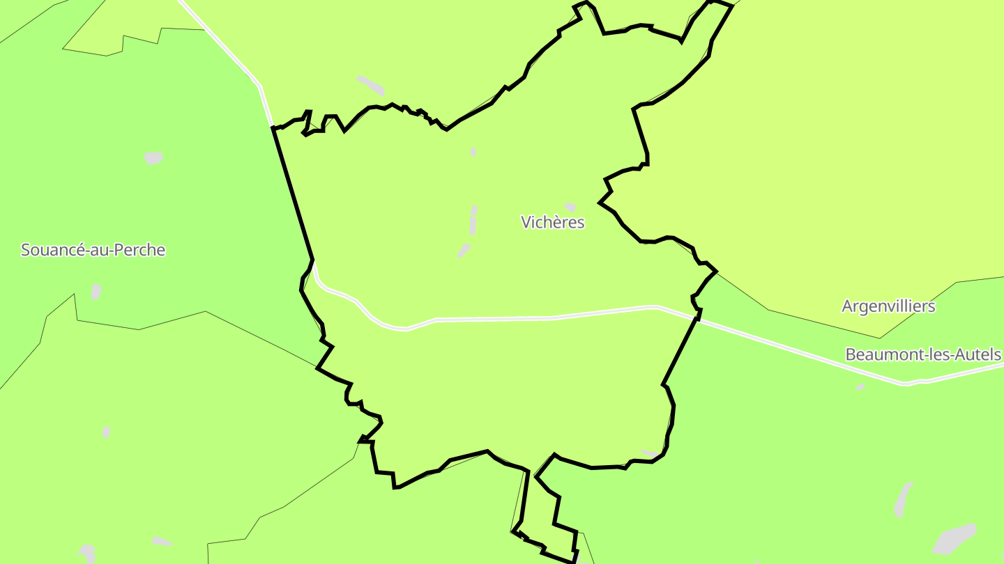 Carte des prix de l'immobilier Vichères