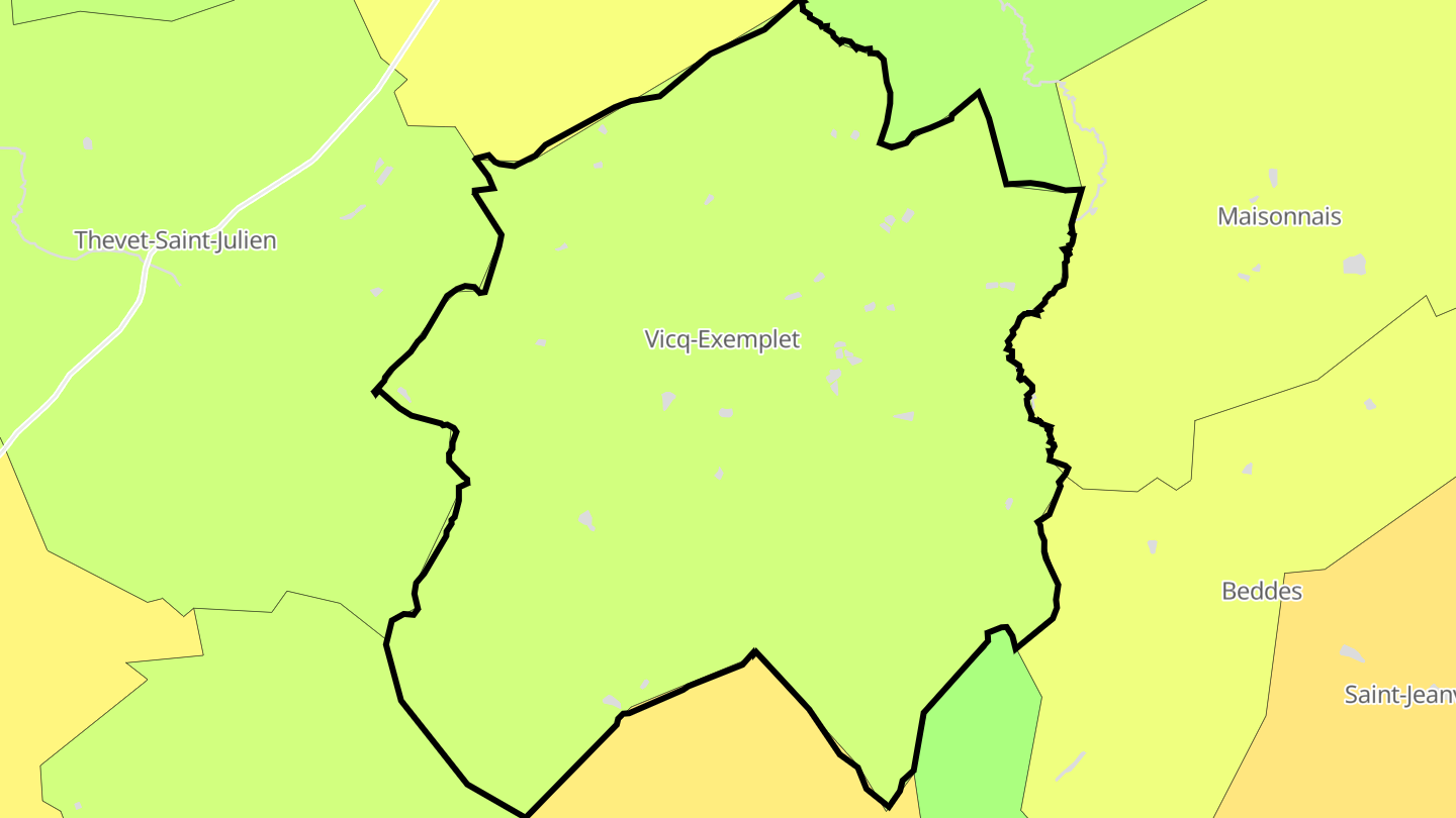 Carte des prix de l'immobilier Vicq-Exemplet