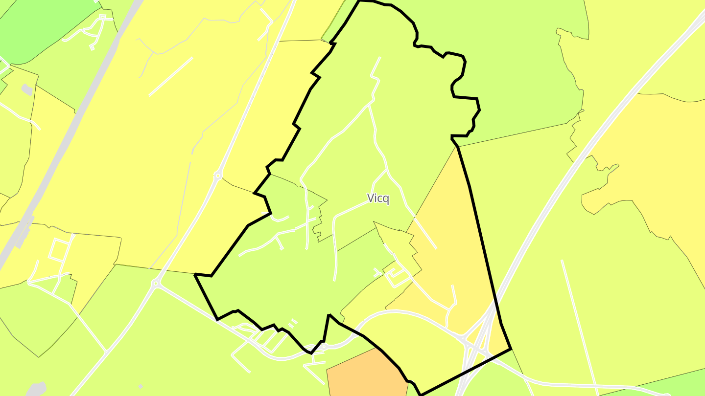 Carte des prix de l'immobilier Vicq