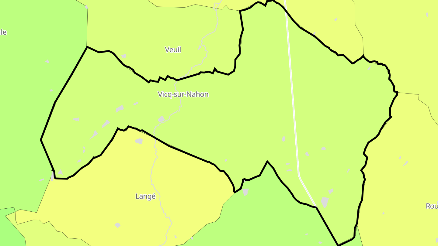 Carte des prix de l'immobilier Vicq-sur-Nahon