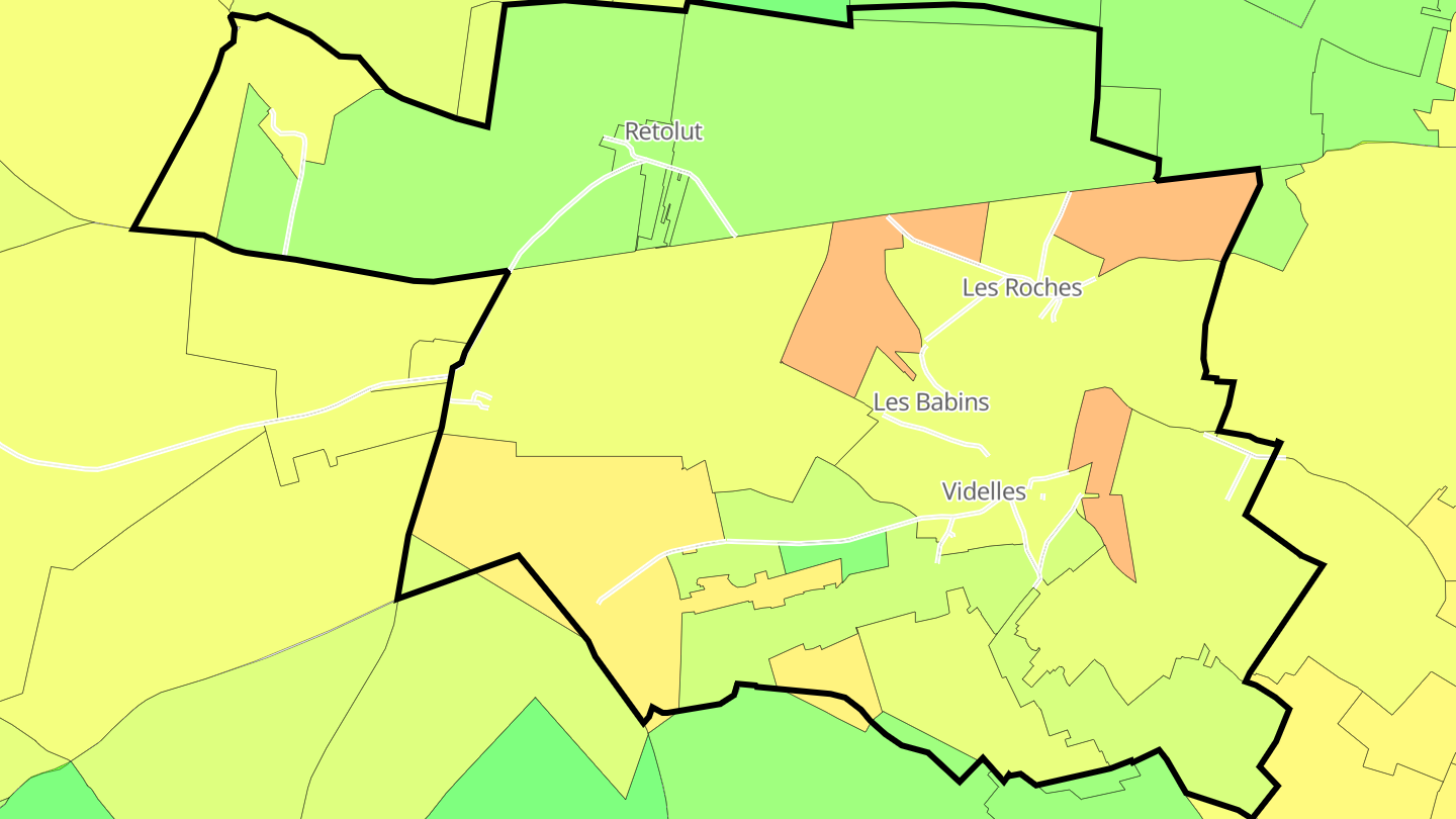 Carte des prix de l'immobilier Videlles