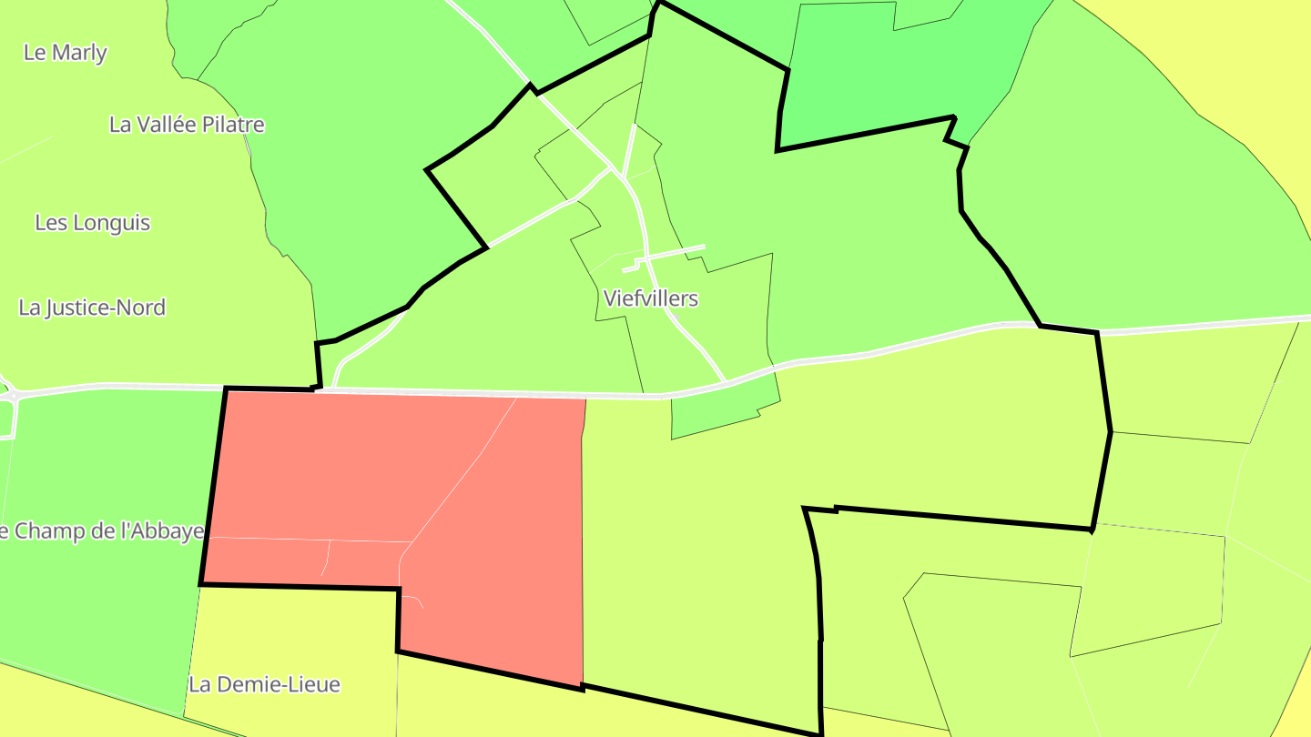 Carte des prix de l'immobilier Viefvillers