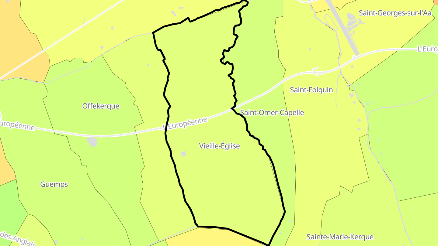 Carte des prix de l'immobilier Vieille-Église