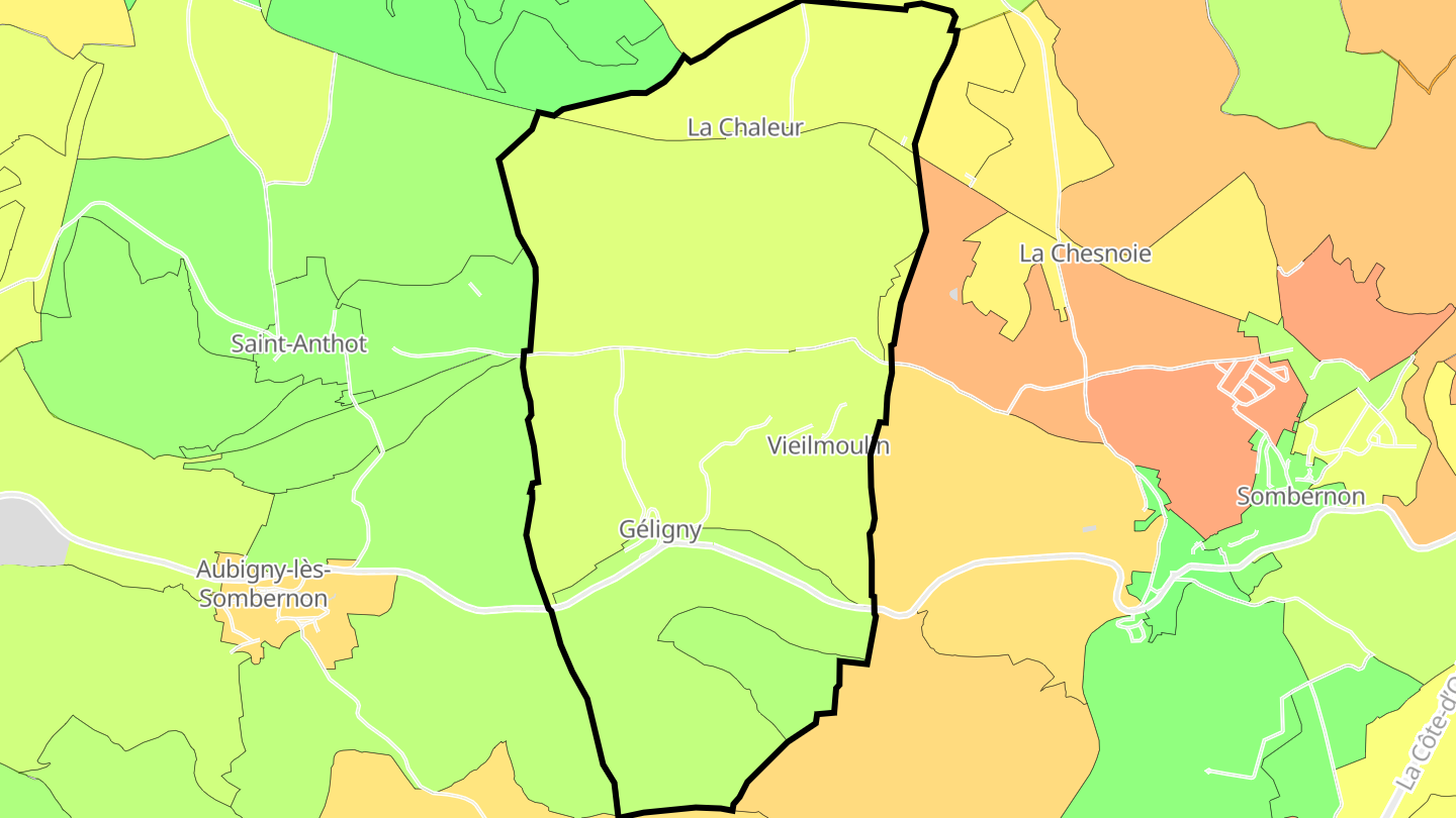Carte des prix de l'immobilier Vieilmoulin