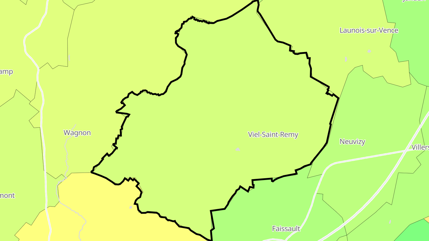 Carte des prix de l'immobilier Viel-Saint-Remy