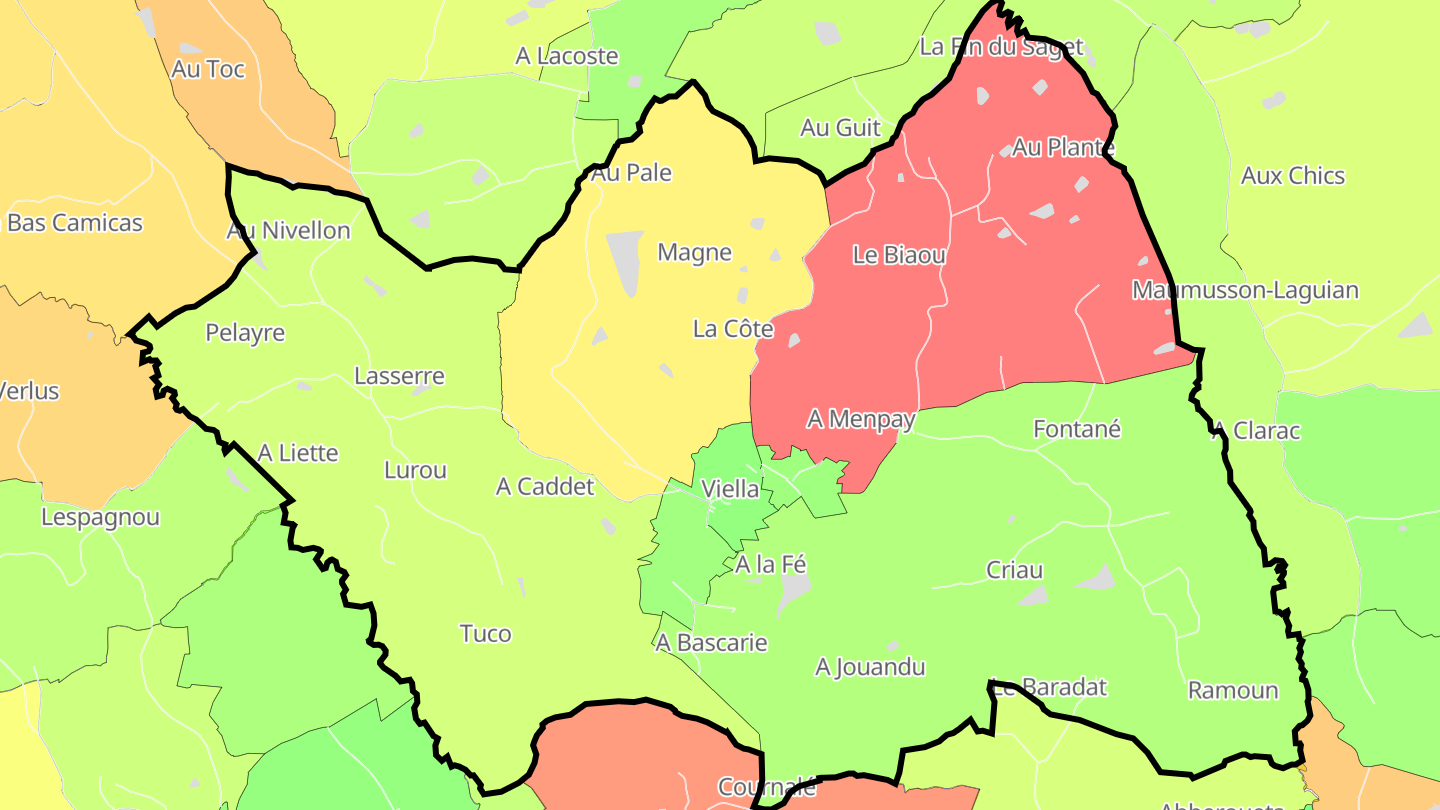 Carte des prix de l'immobilier Viella
