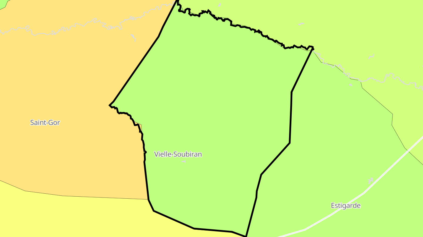 Carte des prix de l'immobilier Vielle-Soubiran