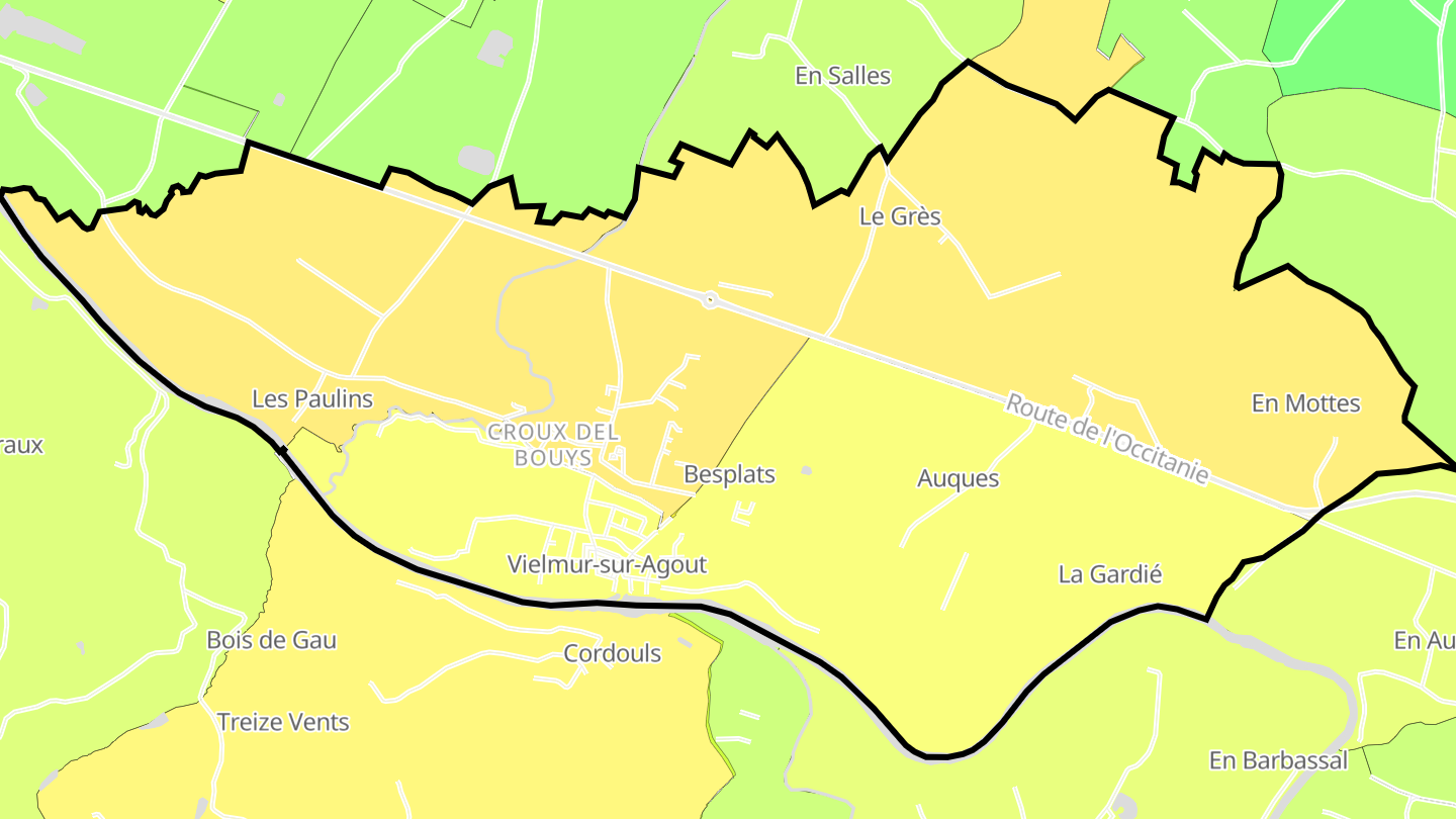Carte des prix de l'immobilier Vielmur-sur-Agout