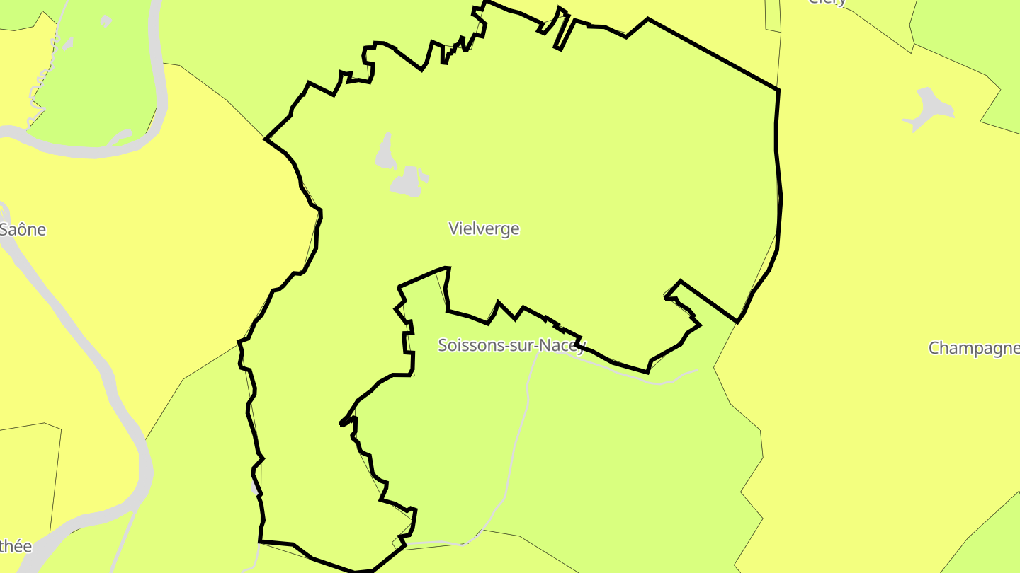 Carte des prix de l'immobilier Vielverge