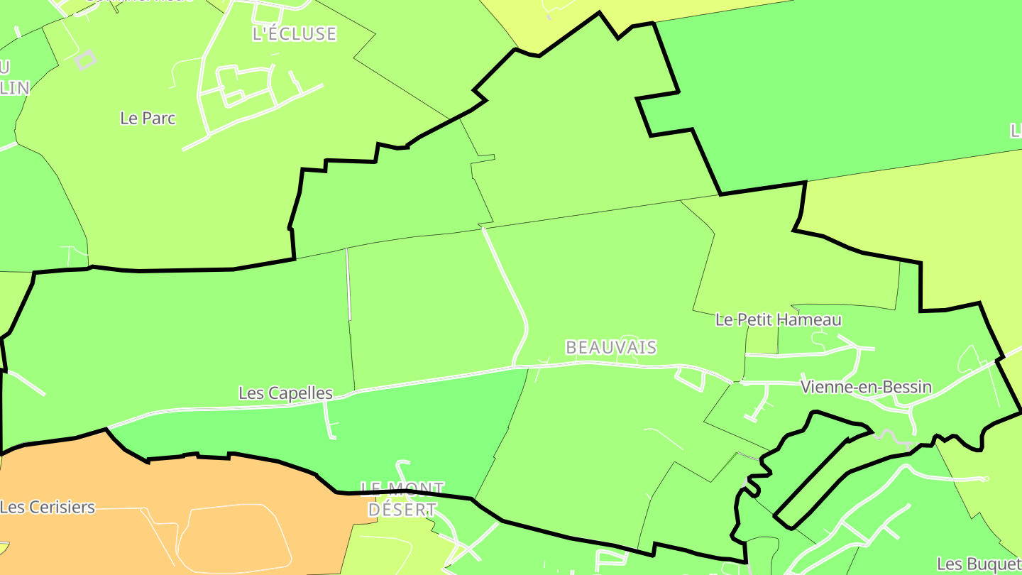 Carte des prix de l'immobilier Vienne-en-Bessin