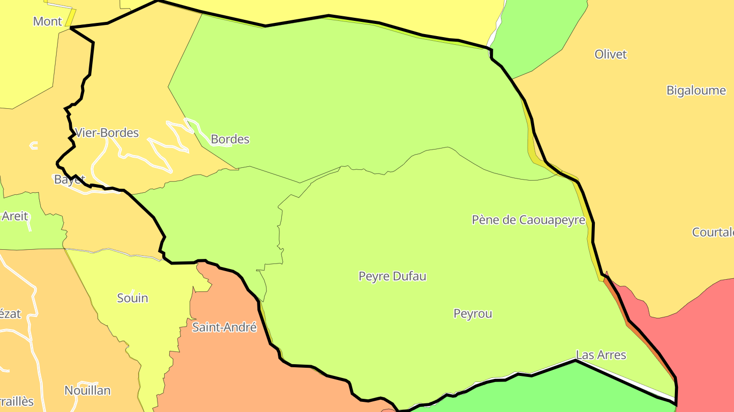 Carte des prix de l'immobilier Vier-Bordes