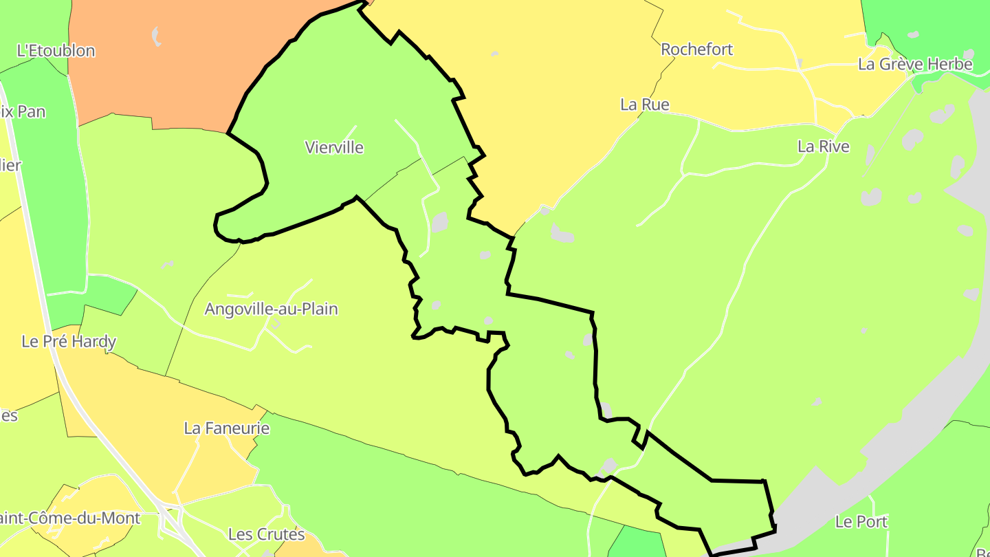 Carte des prix de l'immobilier Vierville