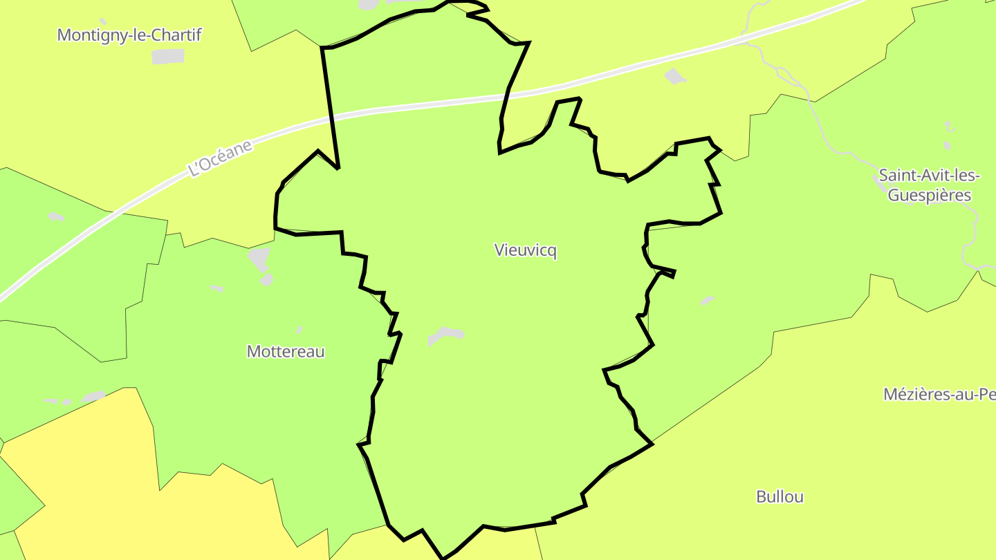 Carte des prix de l'immobilier Vieuvicq