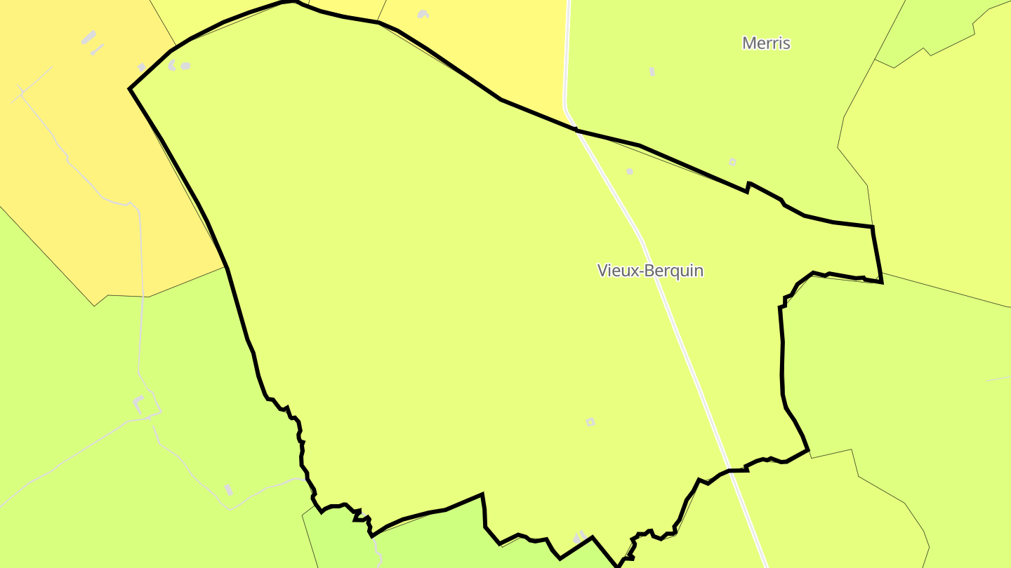 Carte des prix de l'immobilier Vieux-Berquin