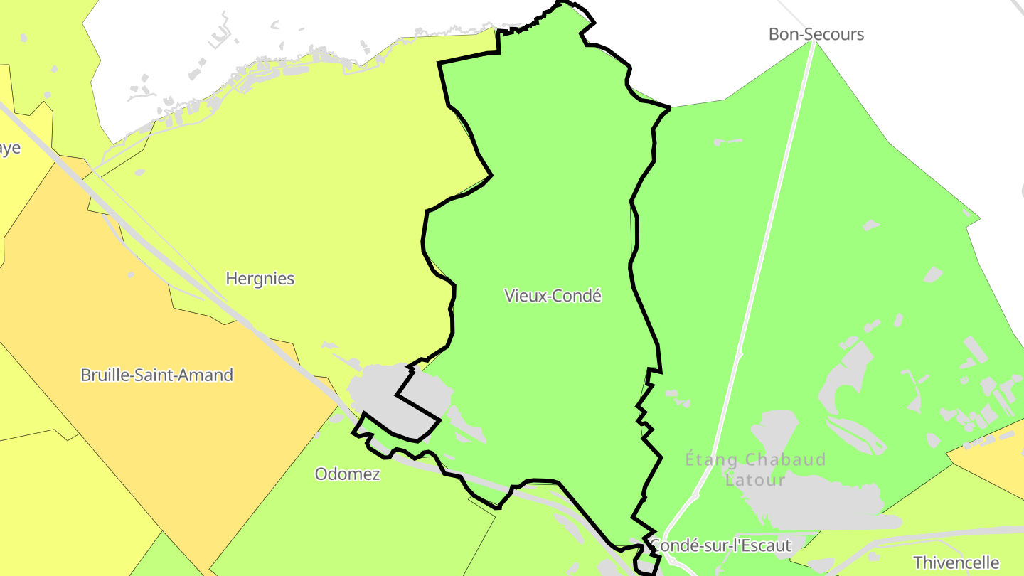 Carte des prix de l'immobilier Vieux-Condé