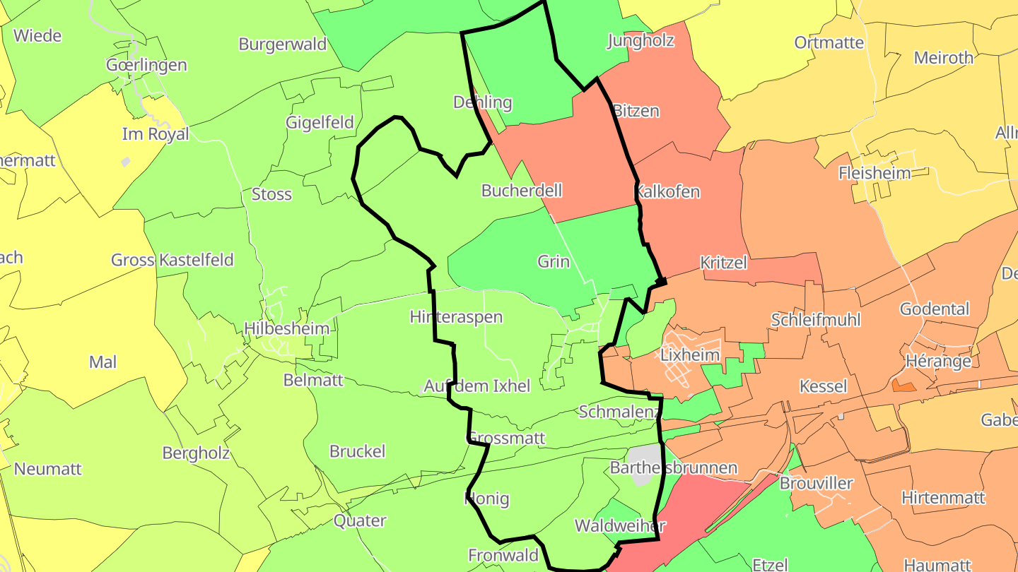 Carte des prix de l'immobilier Vieux-Lixheim