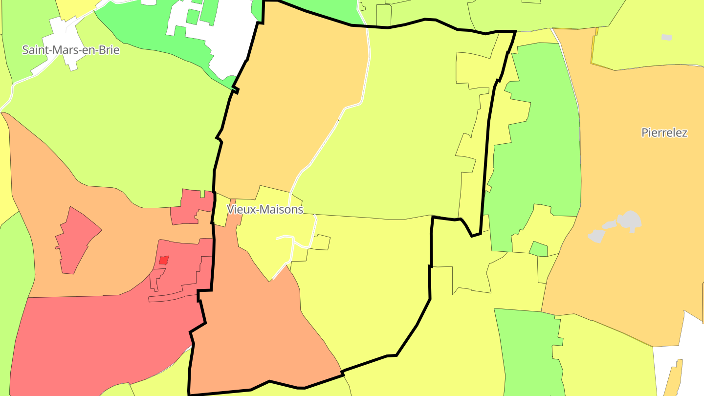 Carte des prix de l'immobilier Vieux-Maisons