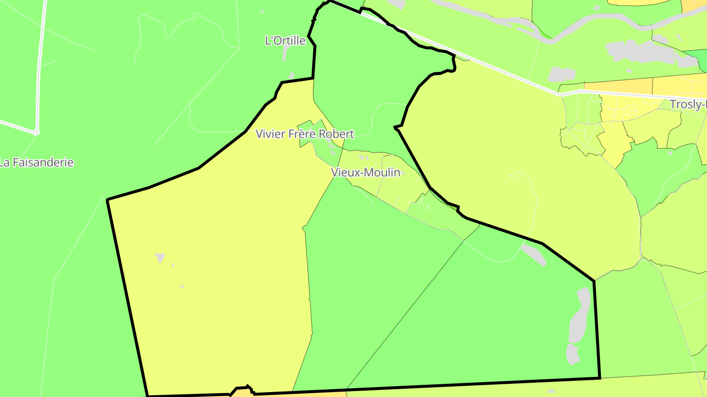 Carte des prix de l'immobilier Vieux-Moulin