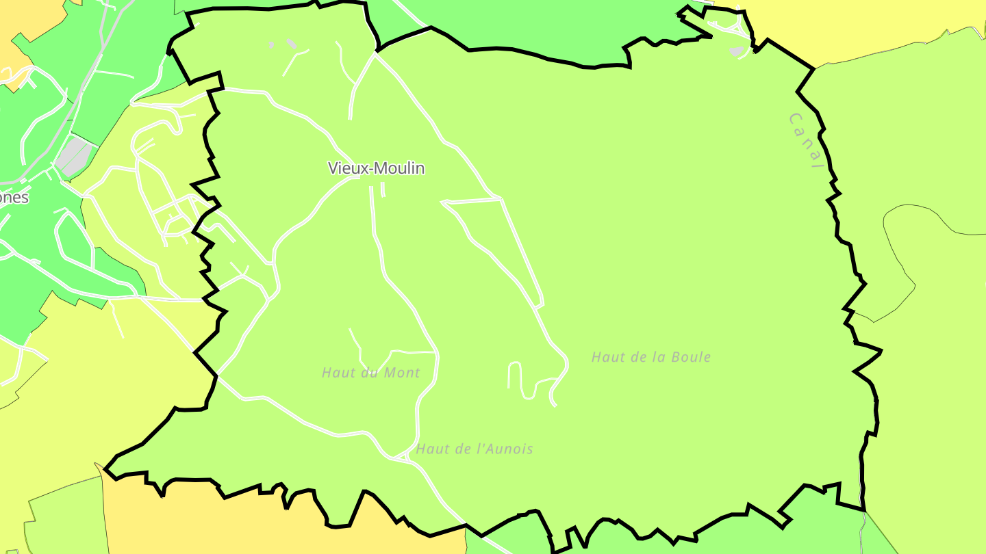 Carte des prix de l'immobilier Vieux-Moulin