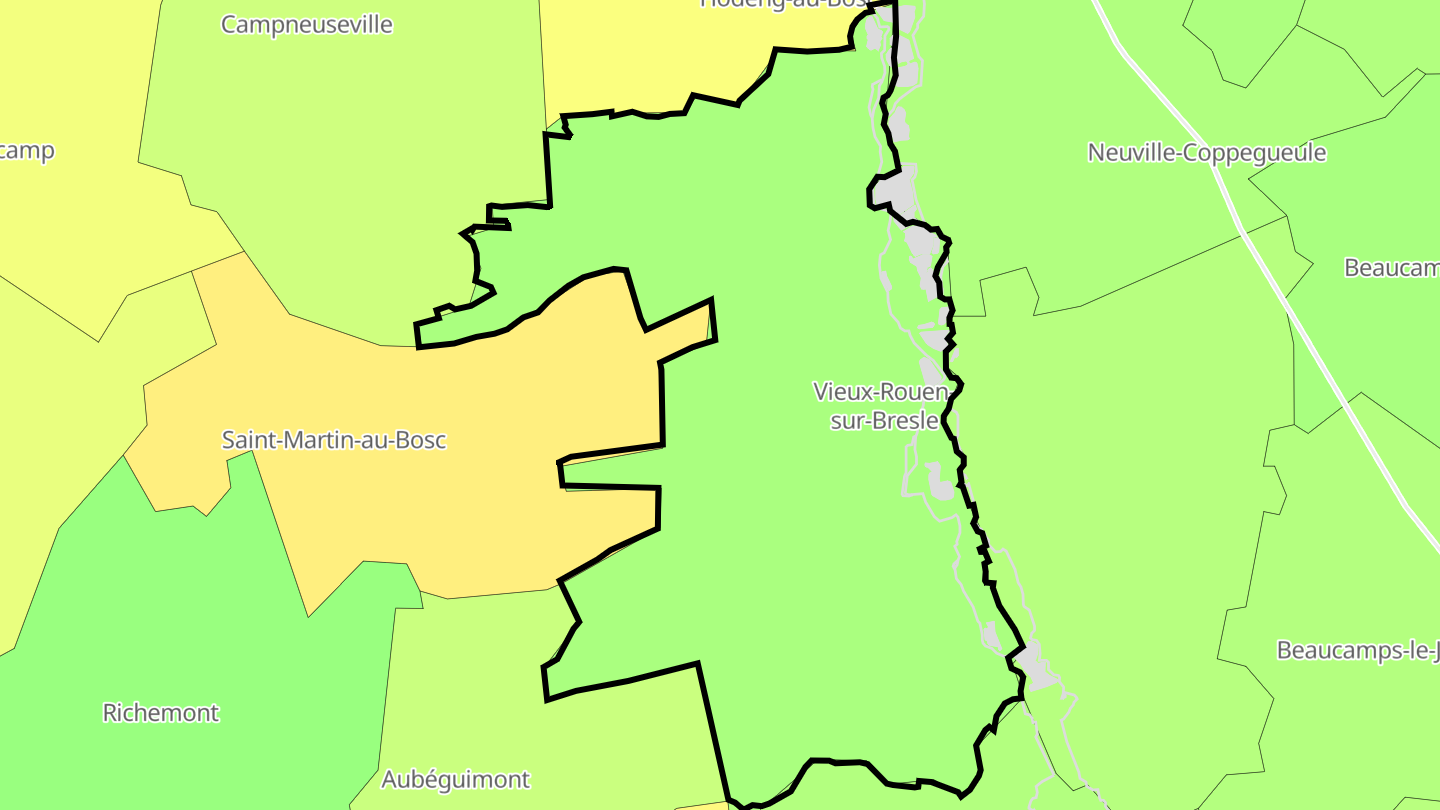 Carte des prix de l'immobilier Vieux-Rouen-sur-Bresle