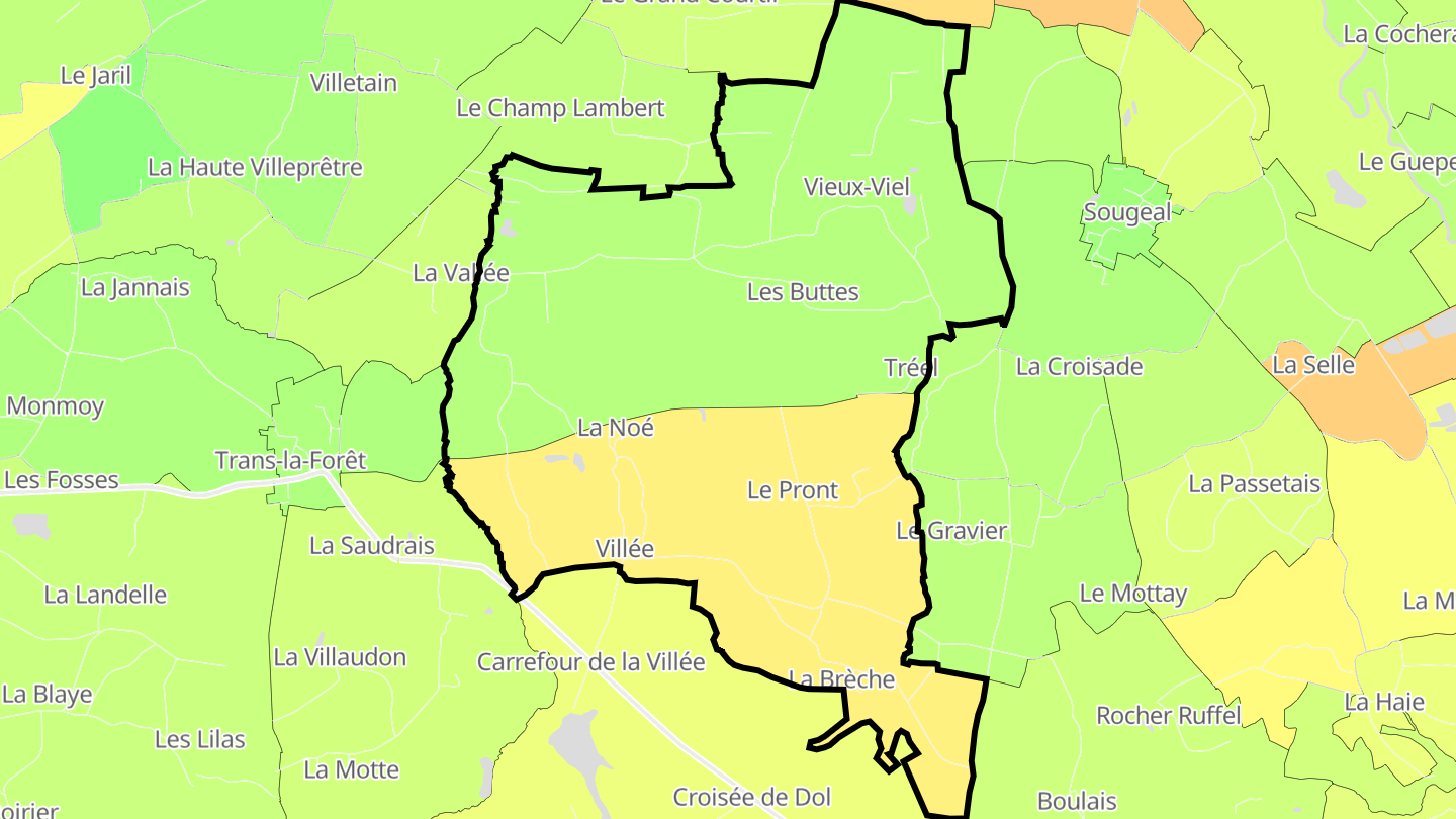 Carte des prix de l'immobilier Vieux-Viel