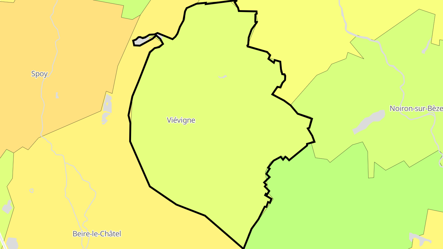 Carte des prix de l'immobilier Viévigne