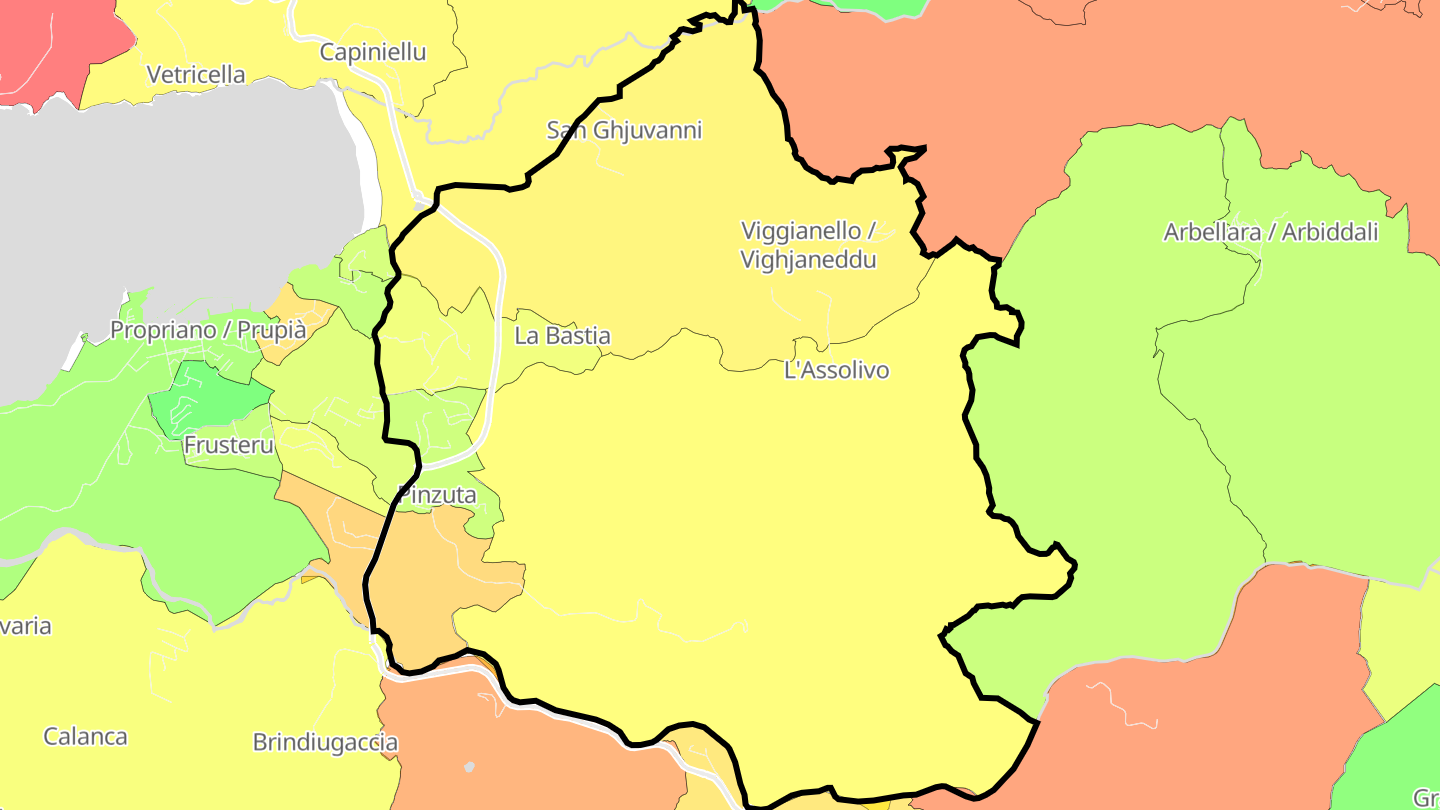 Carte des prix de l'immobilier Viggianello