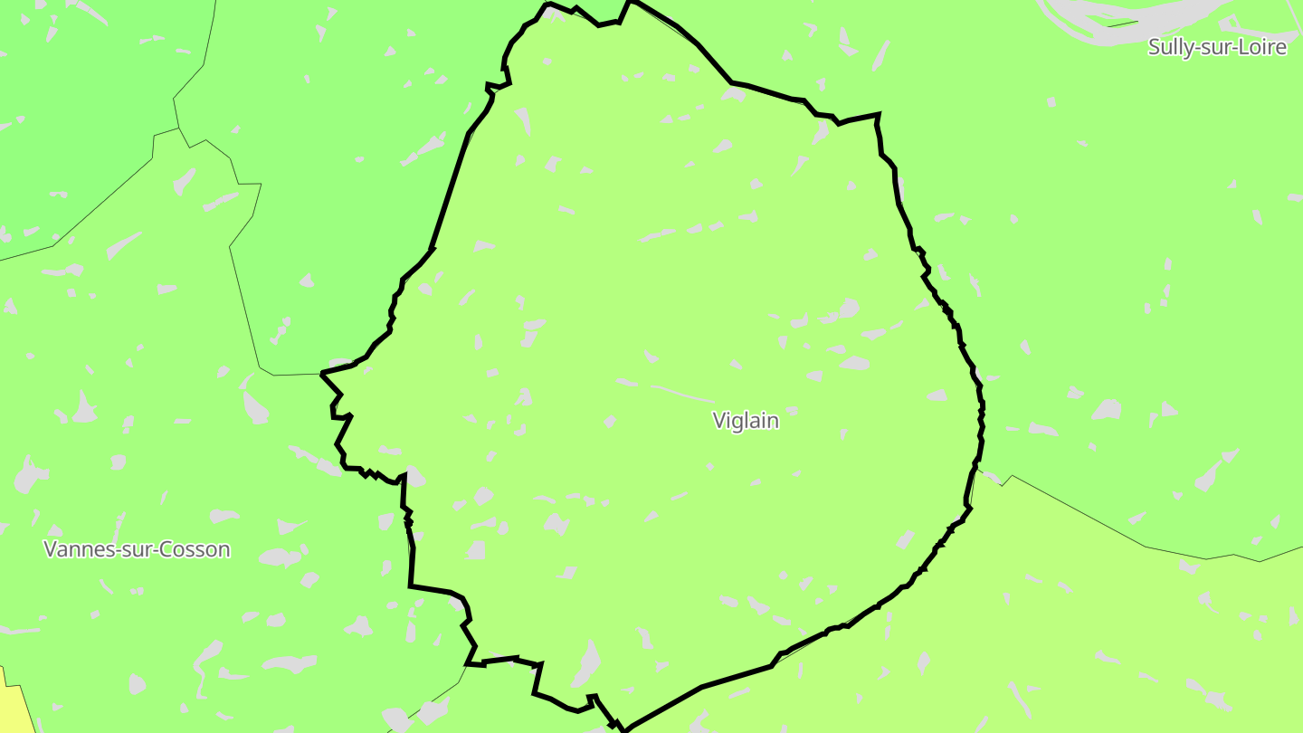 Carte des prix de l'immobilier Viglain