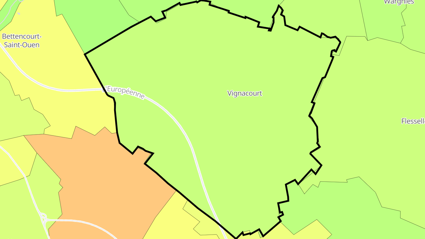 Carte des prix de l'immobilier Vignacourt