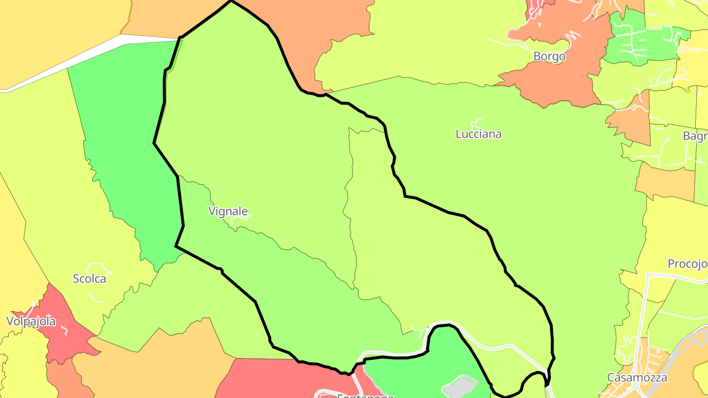 Carte des prix de l'immobilier Vignale