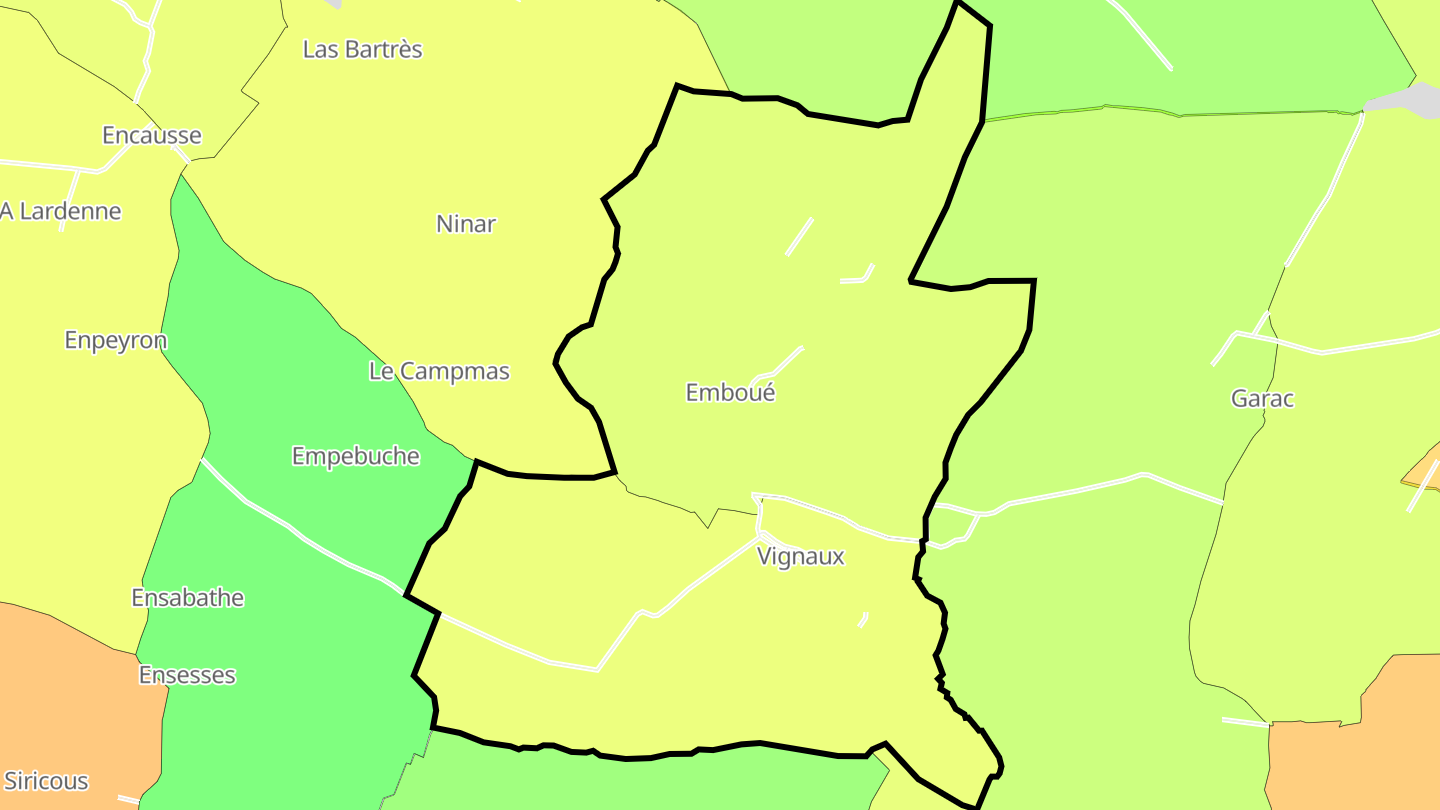 Carte des prix de l'immobilier Vignaux