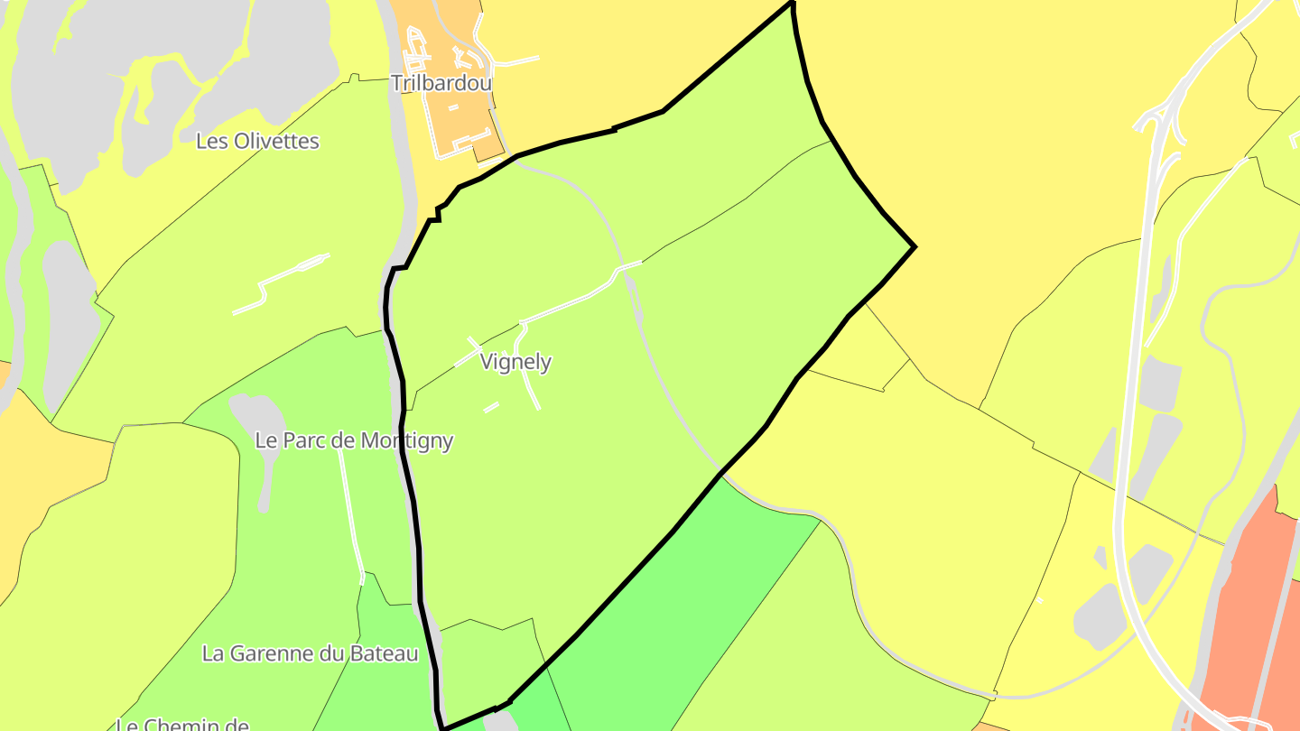 Carte des prix de l'immobilier Vignely