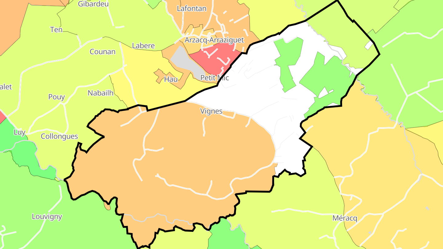 Carte des prix de l'immobilier Vignes
