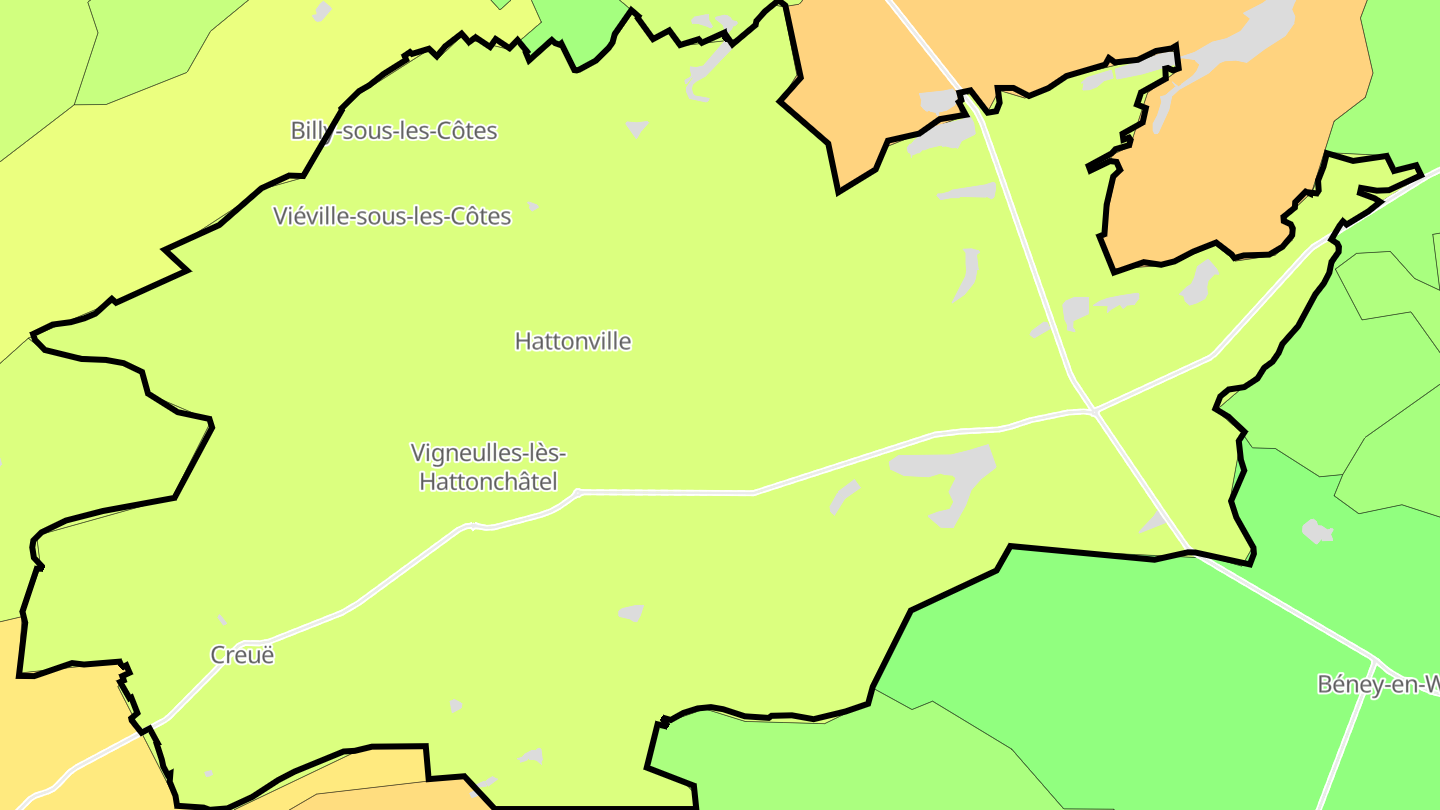 Carte des prix de l'immobilier Vigneulles-lès-Hattonchâtel