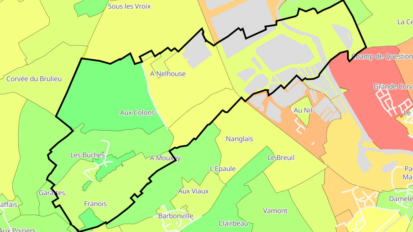 Carte des prix de l'immobilier Vigneulles