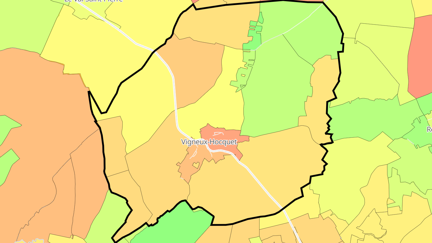 Carte des prix de l'immobilier Vigneux-Hocquet