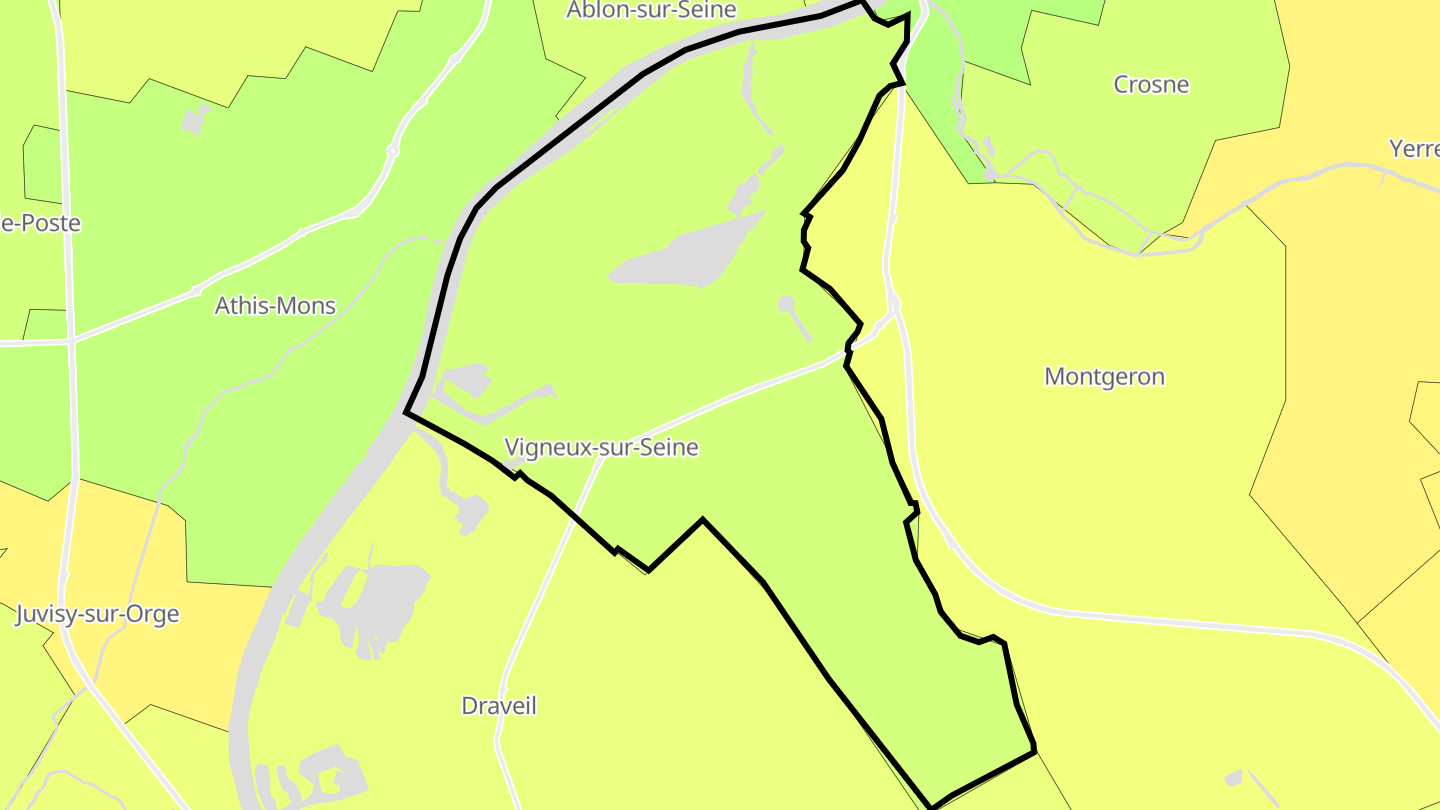 Carte des prix de l'immobilier Vigneux-sur-Seine