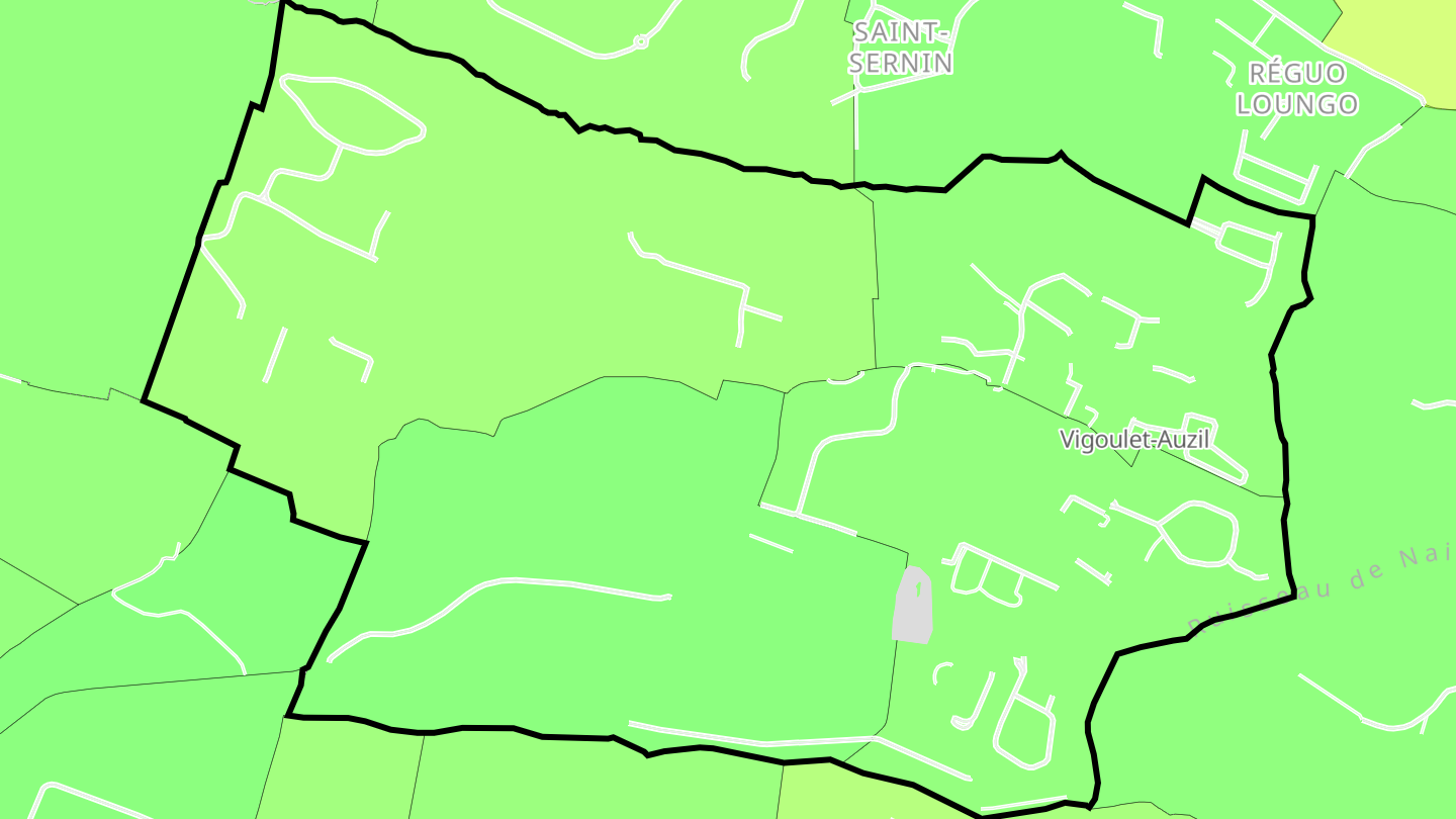 Carte des prix de l'immobilier Vigoulet-Auzil