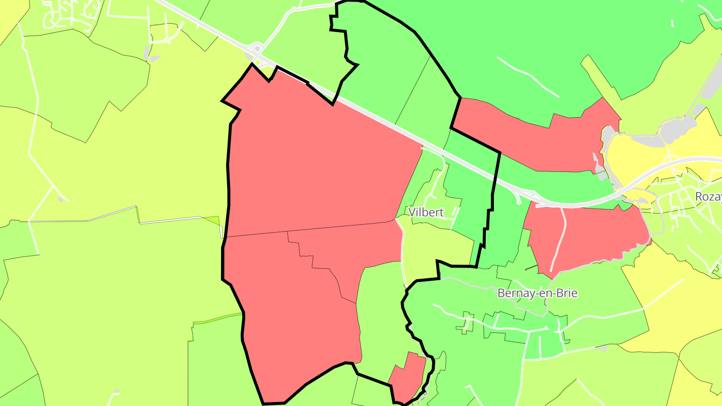 Carte des prix de l'immobilier Vilbert