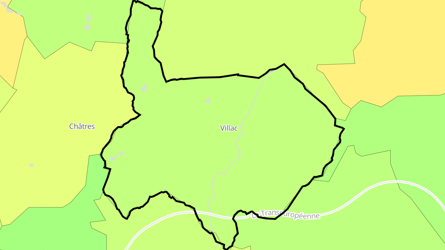 Carte des prix de l'immobilier Villac