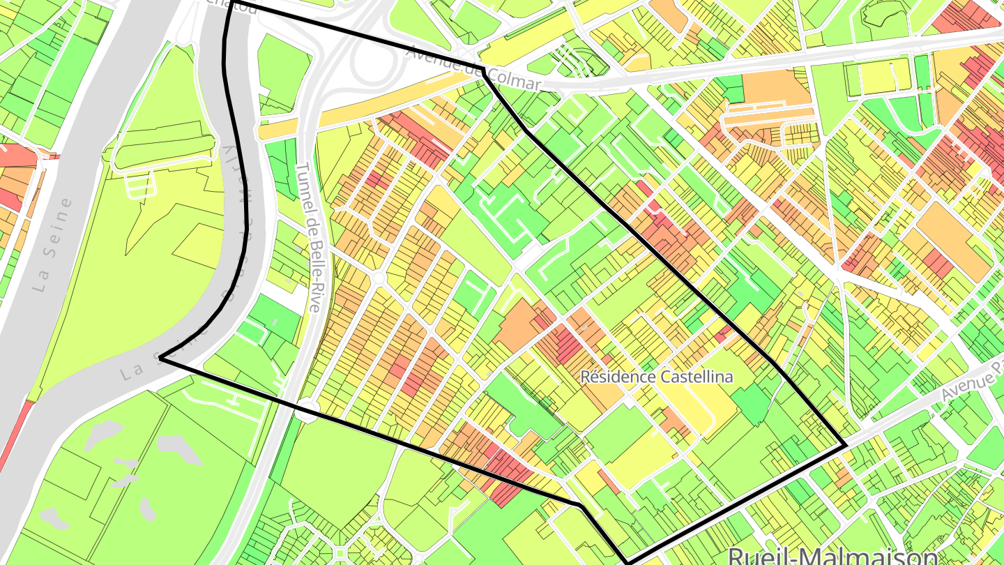 Carte des prix de l'immobilier Village Belle Rive