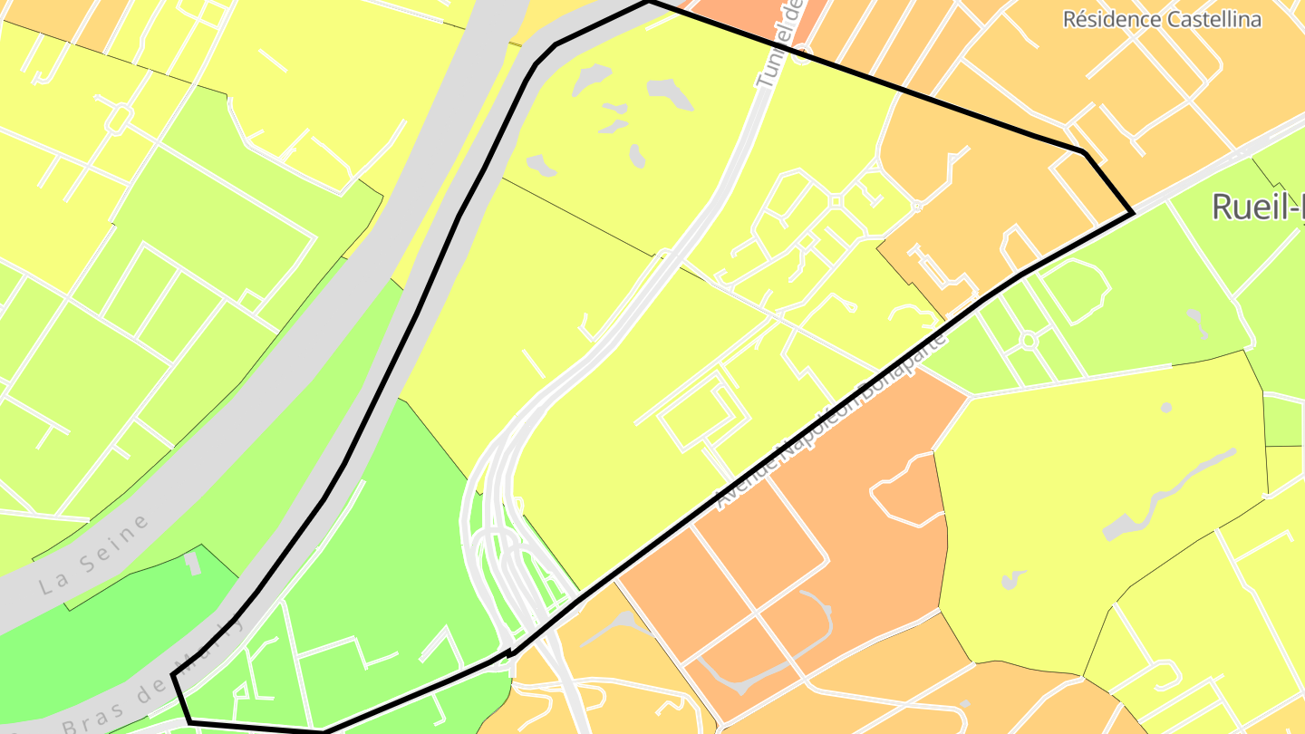 Carte des prix de l'immobilier Village Bords de Seine