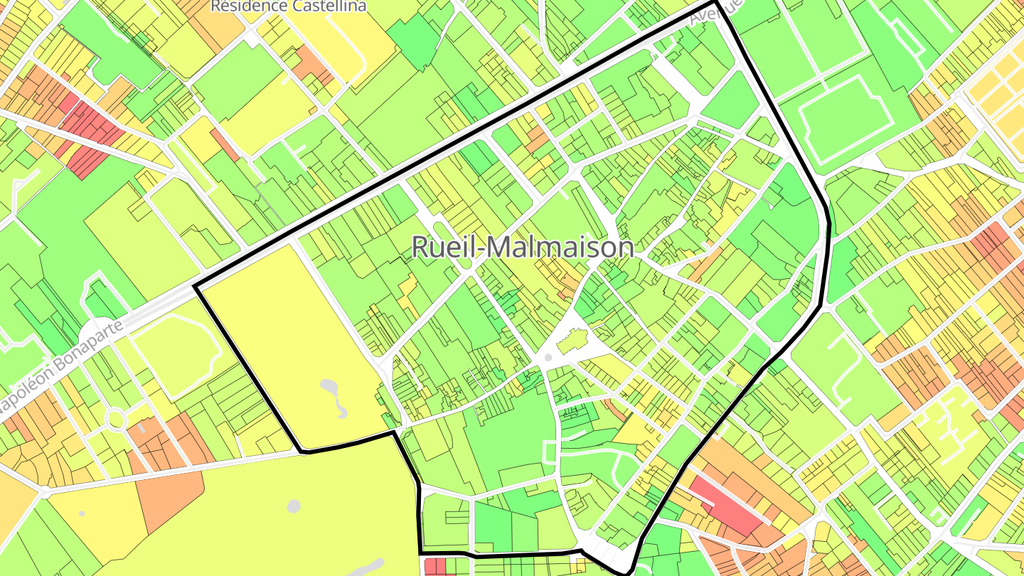 Carte des prix de l'immobilier Village Centre-ville