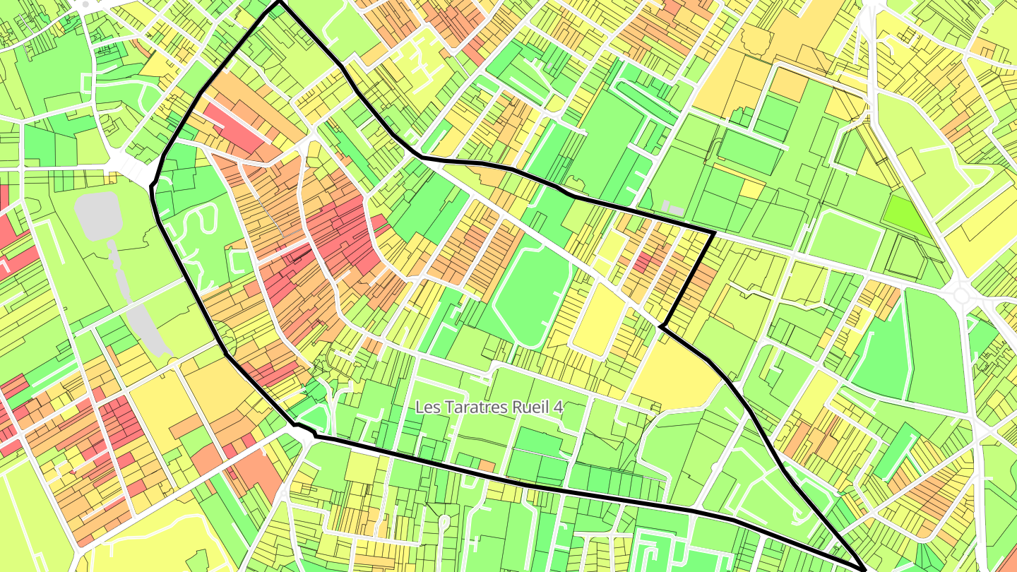 Carte des prix de l'immobilier Village du Plateau