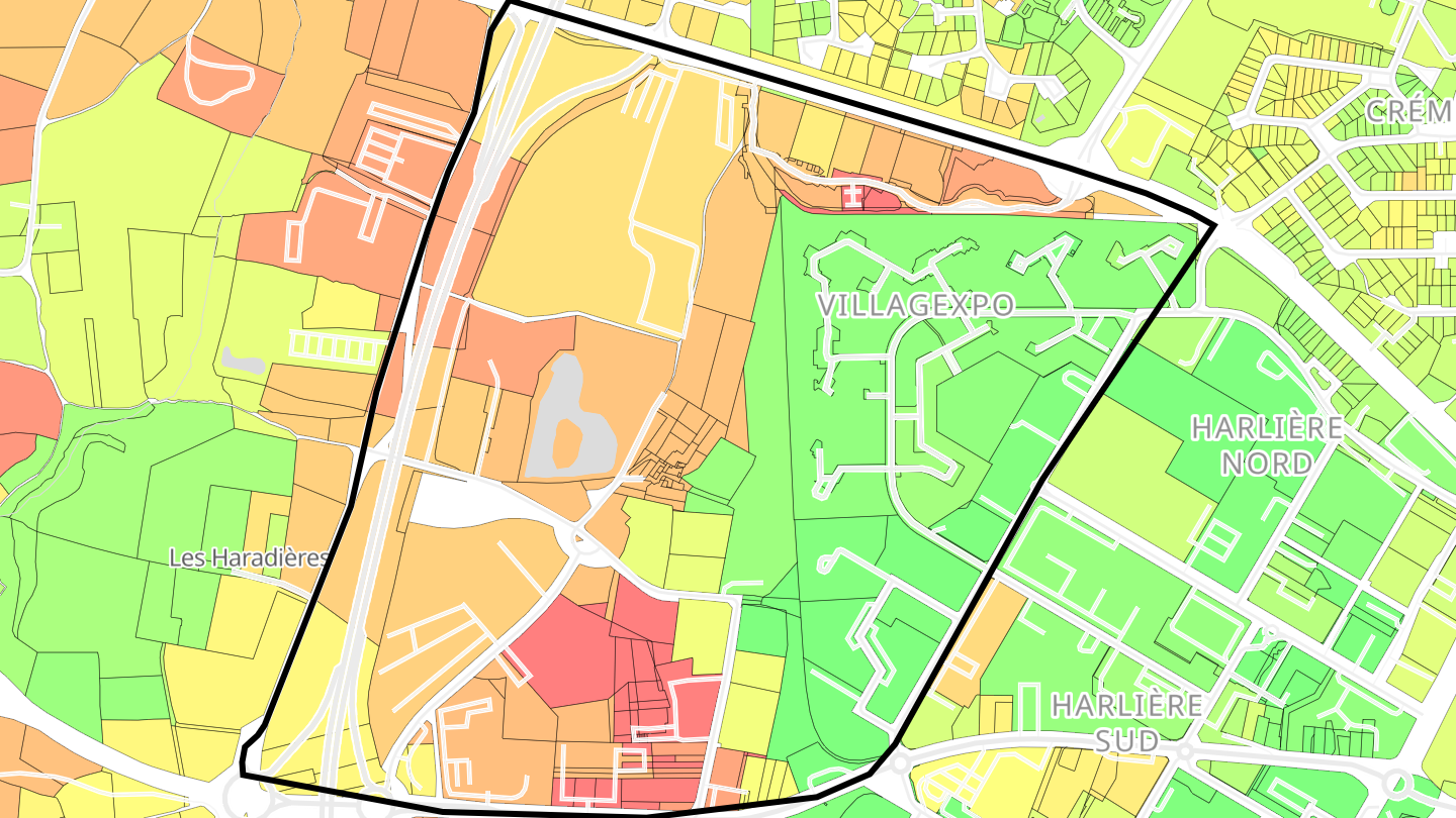 Carte des prix de l'immobilier Village Expo