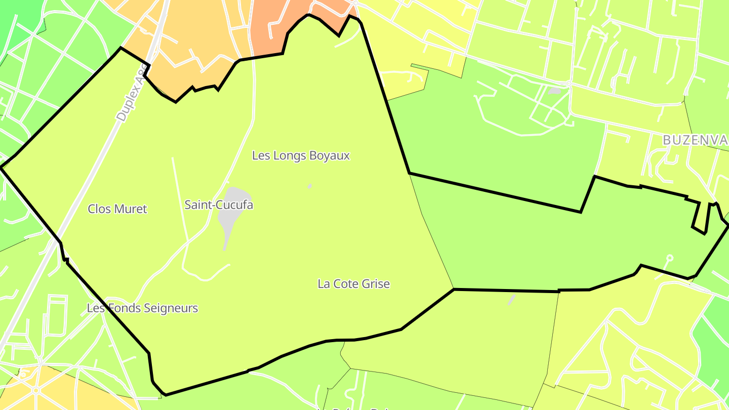 Carte des prix de l'immobilier Village Forêt Golf